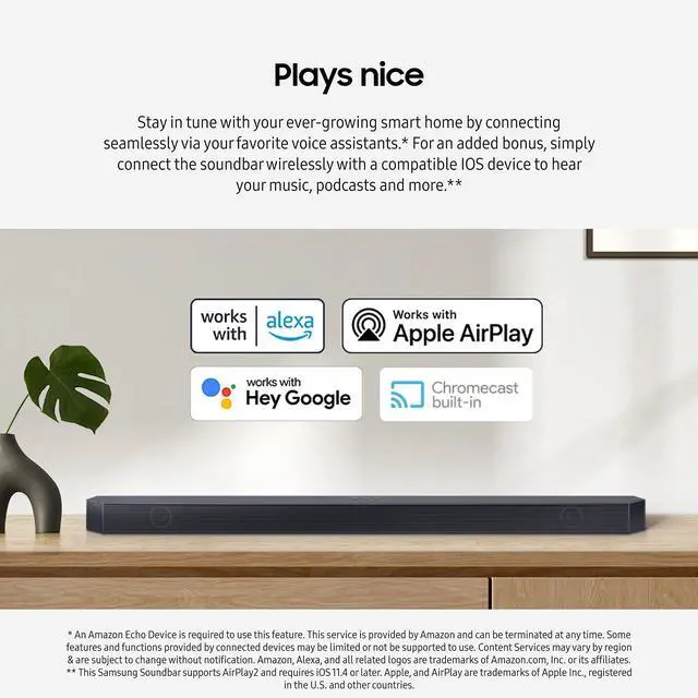 Alt view image 6 of 7 - Samsung HW-Q700C 3.1.2 ch Wireless Dolby ATMOS Sound Bar Speaker Titan Black