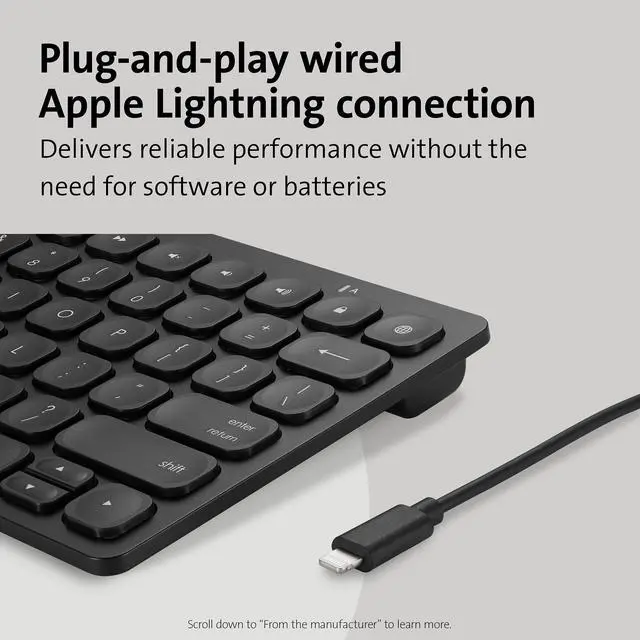 Alt view image 7 of 8 - Kensington Compact iPad Keyboard with Lightning Connector K75505US