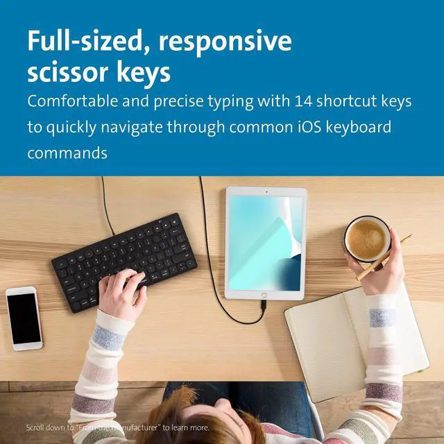 Alt view image 8 of 8 - Kensington Compact iPad Keyboard with Lightning Connector K75505US
