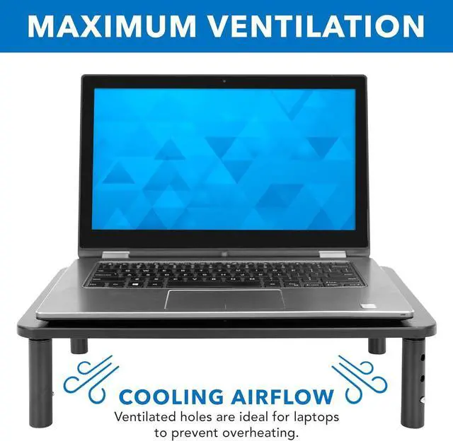 Alt view image 11 of 11 - Mount-It! Adjustable Monitor Riser Stand | 32" Max Screen Size | 44lbs Capacity