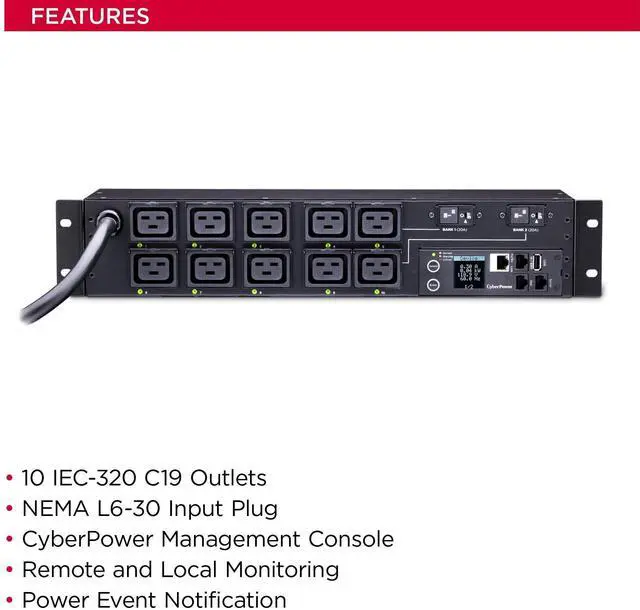 Alt view image 10 of 12 - METERED-BY-OUTLET SWITCHED PDU