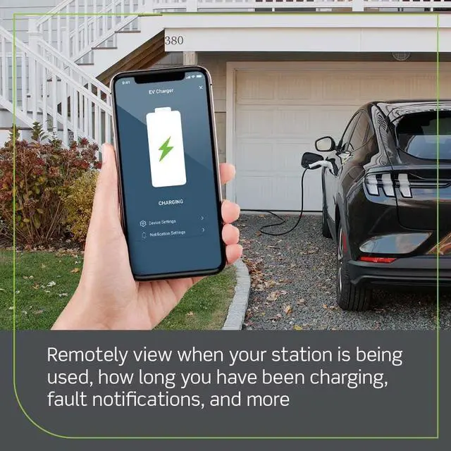 Alt view image 3 of 7 - Leviton EV32W Level 2 7.6 kW 32A Smart EV Charger with Wi-Fi
