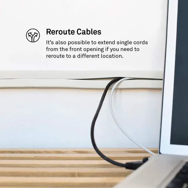 Alt view image 5 of 8 - ut wire utw-cc1001-wh 10-feet cord channel raceway, paintable white