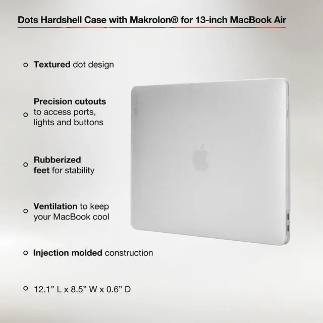 Alt view image 8 of 12 - Incase Hardshell Case Clear for MacBook Pro M2 2022/Pro M1/Air 13-inch 2020 Cases