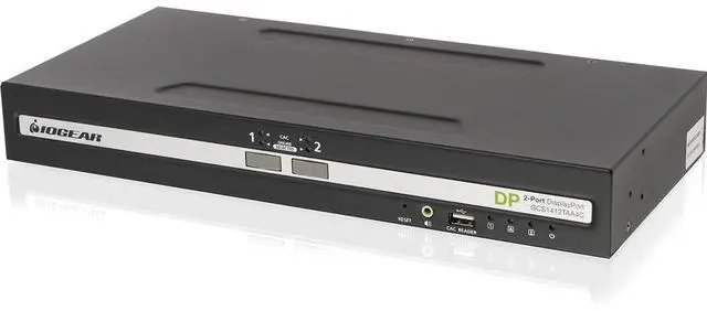 Main image of IOGEAR 2-Port Single View DisplayPort KVM Switch w/Audio and CAC support GCS1412TAA4C