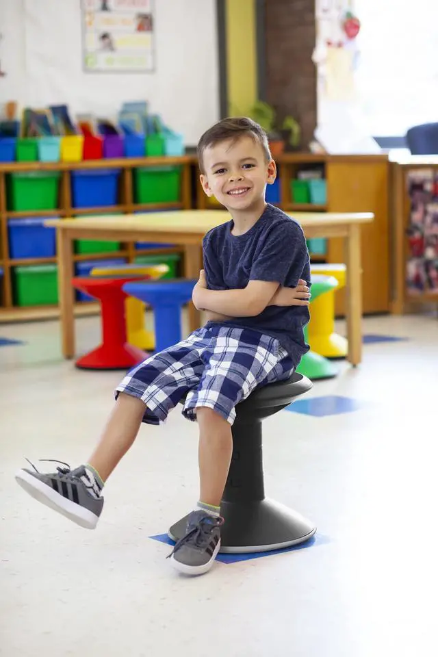 Alt view image 7 of 11 - Storex Wiggle Stool - Black - 13" Length x 13" Width x 18.4" Height STX00300U01C