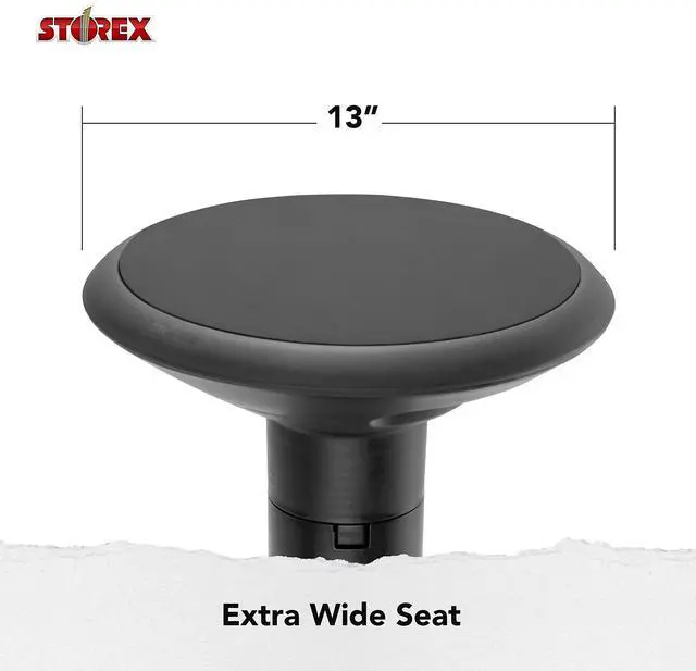 Alt view image 11 of 11 - Storex Wiggle Stool - Black - 13" Length x 13" Width x 18.4" Height STX00300U01C