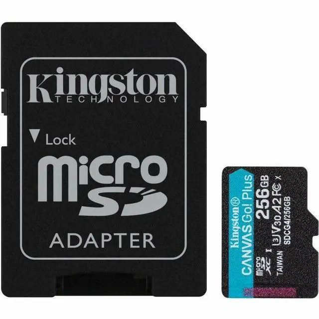 Main image of Kingston Canvas Go! Plus 256 GB Class 10/UHS-I U3 V30 microSDXC SDCG4256GB