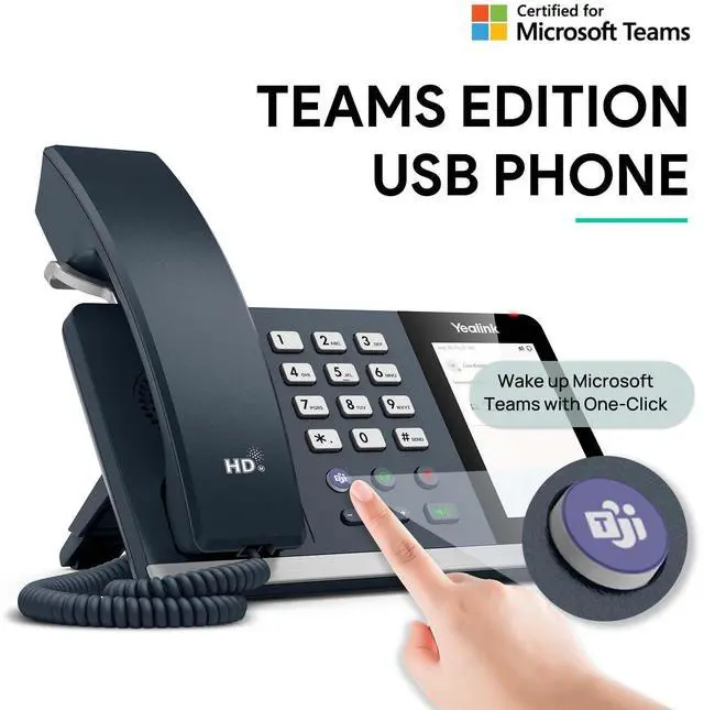 Alt view image 2 of 7 - Yealink MP45 USB Phone Compatible with Microsoft Teams