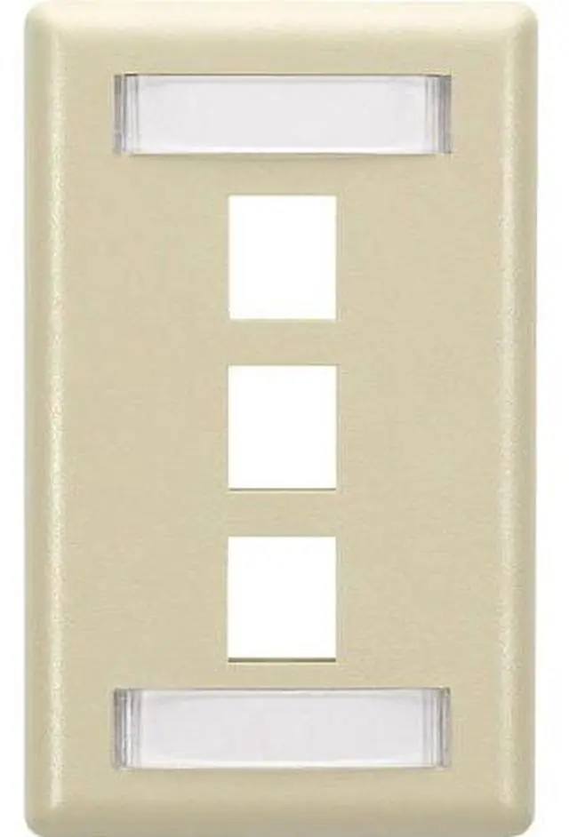 Alt view image 5 of 5 - Black Box GigaStation2 3 Socket Network Faceplate