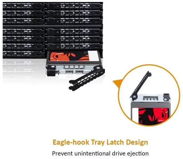 Alt view image 20 of 20 - Icy Dock MB924IP-B | Rugged Full Metal 24 Bay 2.5" SAS/SATA SSD/HDD Backplane Cage for 3 x External 5.25" Bay | ToughArmor