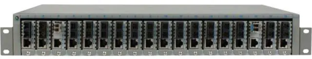 Alt view image 6 of 6 - Omnitron miConverter 18-Module AC Powered Chassis