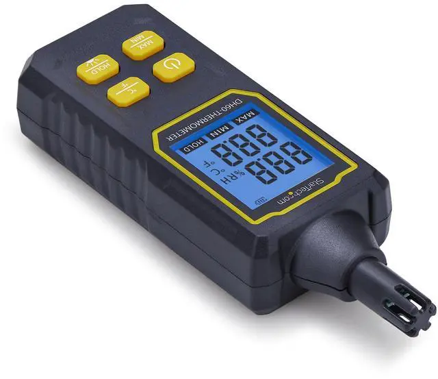 Alt view image 6 of 6 - StarTech Handheld Digital Temperature/Humidity Meter Hygrometer W/Large LCD Thermometer For Server Rooms/Offices Accurate Sensor DH60THERMOMETER
