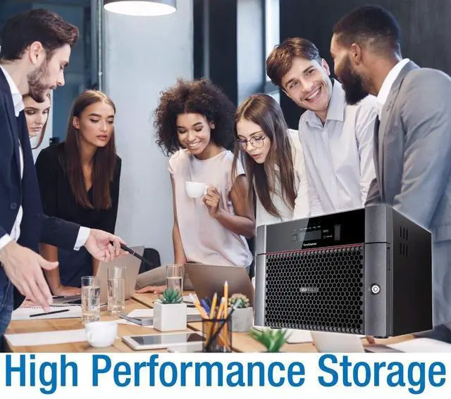 Alt view image 12 of 13 - BUFFALO TeraStation TS5820DN9608 8-Bay NAS 96TB (8x12TB) with NAS-Grade Hard Drives Included Desktop Network Attached Storage