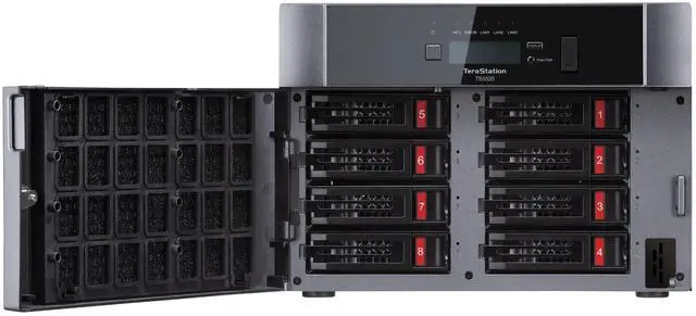 Alt view image 10 of 13 - BUFFALO TeraStation TS5820DN9608 8-Bay NAS 96TB (8x12TB) with NAS-Grade Hard Drives Included Desktop Network Attached Storage