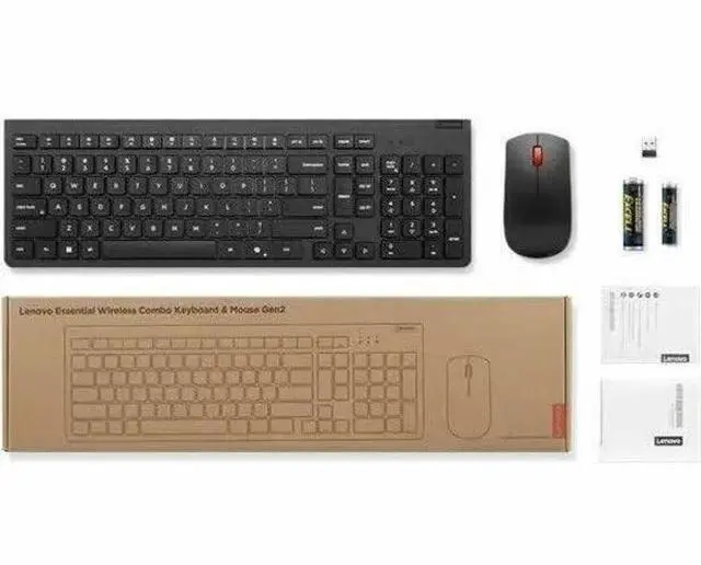 Alt view image 12 of 14 - Lenovo Essential Wireless Combo Keyboard & Mouse 4X31R64453