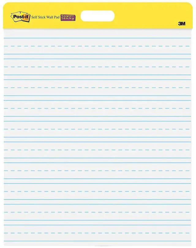 Main image of 3M Post It Self-Stick Wall Pad 20in x 23in Primary Ruled 566PRL