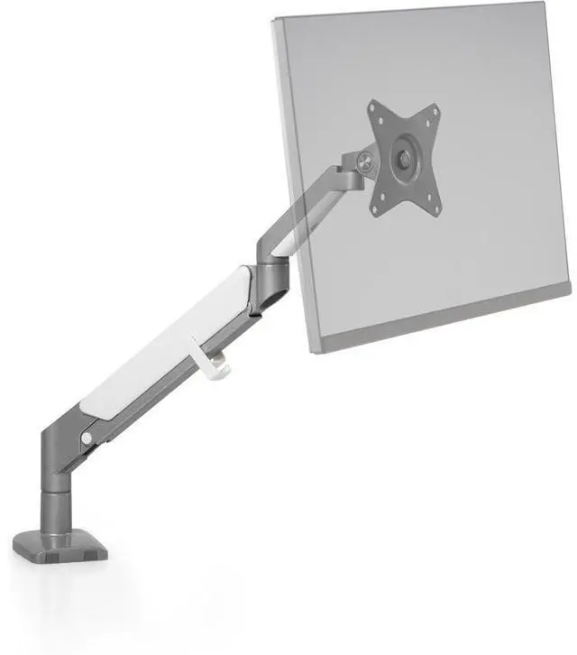 Alt view image 4 of 7 - ergotech align-1 monitor arm, ergonomic and adjustable single monitor arm with c-clamp desk mount, vesa compatible, silver