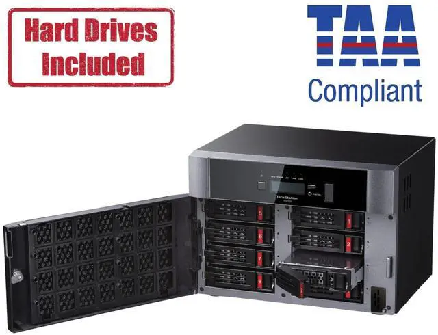 Alt view image 11 of 13 - BUFFALO TeraStation TS5820DN9608 8-Bay NAS 96TB (8x12TB) with NAS-Grade Hard Drives Included Desktop Network Attached Storage