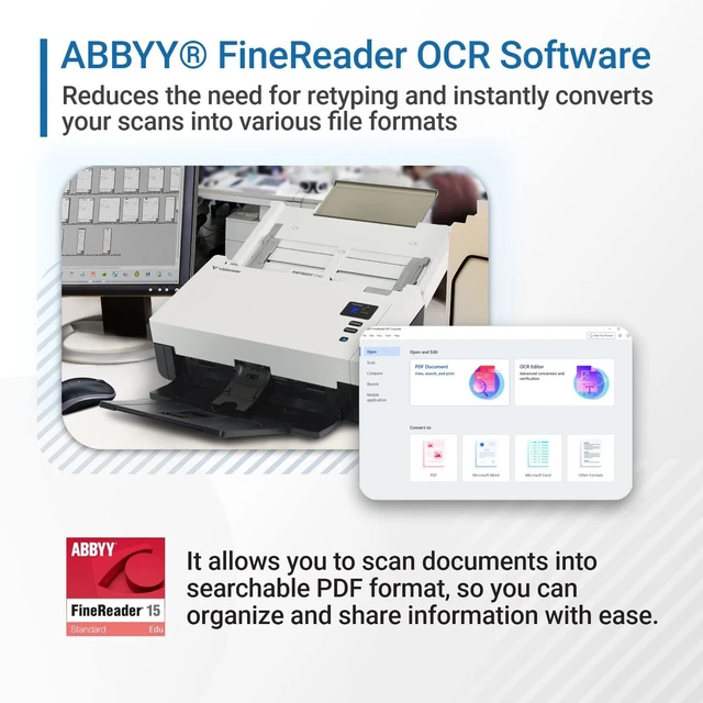 Alt view image 10 of 13 - XEROX PD40-U VISIONEER PATRIOT D40 (60/120 PPM)