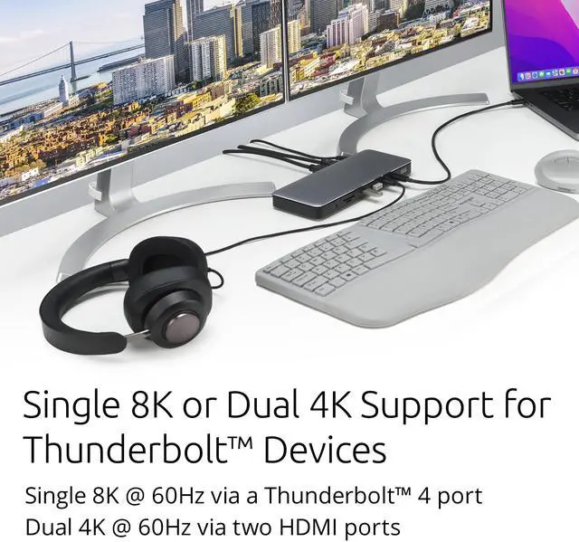 Alt view image 10 of 13 - Kensington SD5768T EQ Thunderbolt 4 Dual 4K Docking Station, Thunderbolt Share
