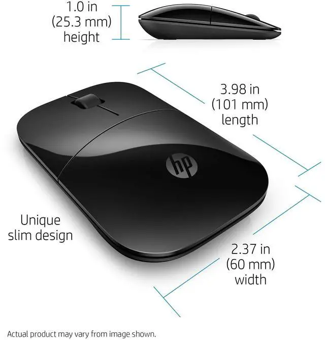 Alt view image 18 of 19 - hp wireless mouse z3700 (26v63aa#abl, black)