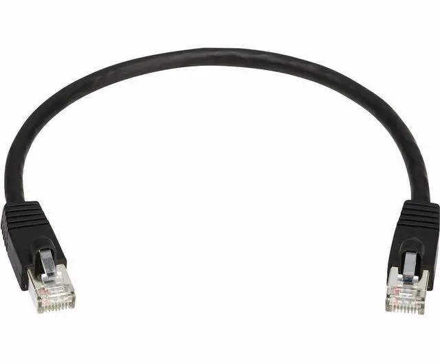 Alt view image 7 of 12 - Cat8 40G Snagless SSTP Ethernet Cable (RJ45 M/M), PoE, Black, 1 ft. (0.3 m) - 1 ft Category 8 Network Cable for Network Device, Patch Panel, Switch, Security Camera, Sensor, Wireless Access Point, Ser
