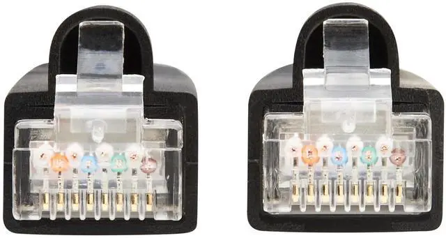 Alt view image 9 of 12 - Cat8 40G Snagless SSTP Ethernet Cable (RJ45 M/M), PoE, Black, 1 ft. (0.3 m) - 1 ft Category 8 Network Cable for Network Device, Patch Panel, Switch, Security Camera, Sensor, Wireless Access Point, Ser