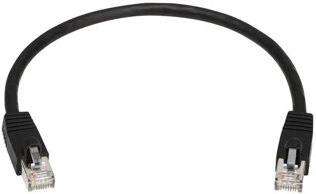 Alt view image 11 of 12 - Cat8 40G Snagless SSTP Ethernet Cable (RJ45 M/M), PoE, Black, 1 ft. (0.3 m) - 1 ft Category 8 Network Cable for Network Device, Patch Panel, Switch, Security Camera, Sensor, Wireless Access Point, Ser