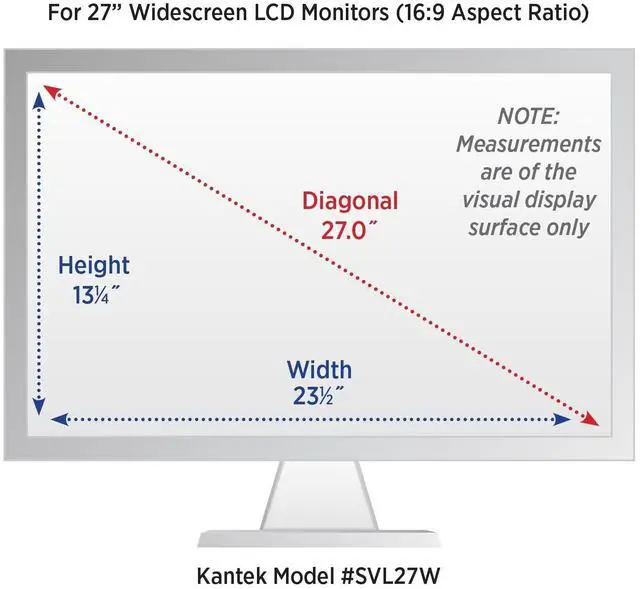 Alt view image 9 of 13 - Kantek Privacy Screen Filter Black (svl27w)