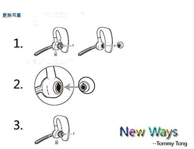 Alt view image 4 of 6 - Poly Voyager Legend Medium Eartips and Foam Covers 3pc 85S04AA