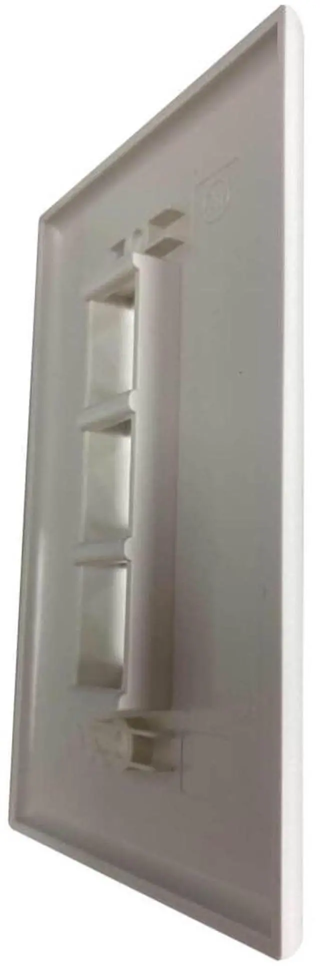 Alt view image 12 of 13 - Tripp Lite Safe-IT 3-Port Single-Gang Keystone Plate Ivory Matte N042AB003IVM