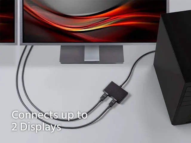 Alt view image 18 of 18 - Monoprice 2-Port DisplayPort 1.2 to DisplayPort Multi-Stream Transport (MST) Hub, DP to DP, Ideal For Digital Signage, Large Video Displays In Schools