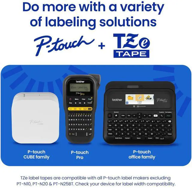 Alt view image 6 of 8 - Brother Genuine P-touch TZe231 BK on WHT Label Tape Laminated 12mmX8m