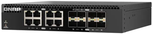 Alt view image 3 of 6 - QNAP HALF-RACKMOUNT SWITCH QSW-3216R-8S8T-US, 16 PORT UNMANAGED SWITCH, 8 PORT O
