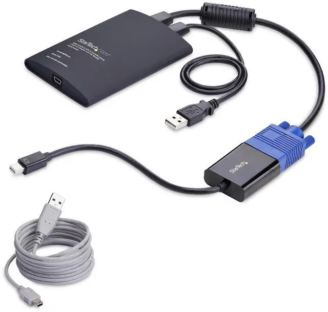 Alt view image 7 of 7 - StarTech Portable Laptop Crash Cart Adapter USB/VGA/Mini DisplayPort KVM Console File Transfer/Video Capture TAA