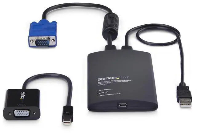 Alt view image 4 of 7 - StarTech Portable Laptop Crash Cart Adapter USB/VGA/Mini DisplayPort KVM Console File Transfer/Video Capture TAA