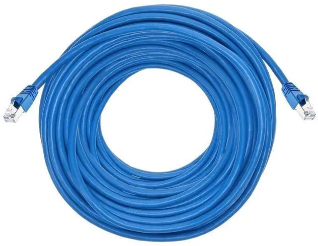 Alt view image 17 of 19 - Monoprice Cat6A Ethernet Patch Cable - 50 Feet - Blue | Snagless RJ45, Stranded, 550Mhz, STP, Pure Bare Copper Wire, 10G,26AWG