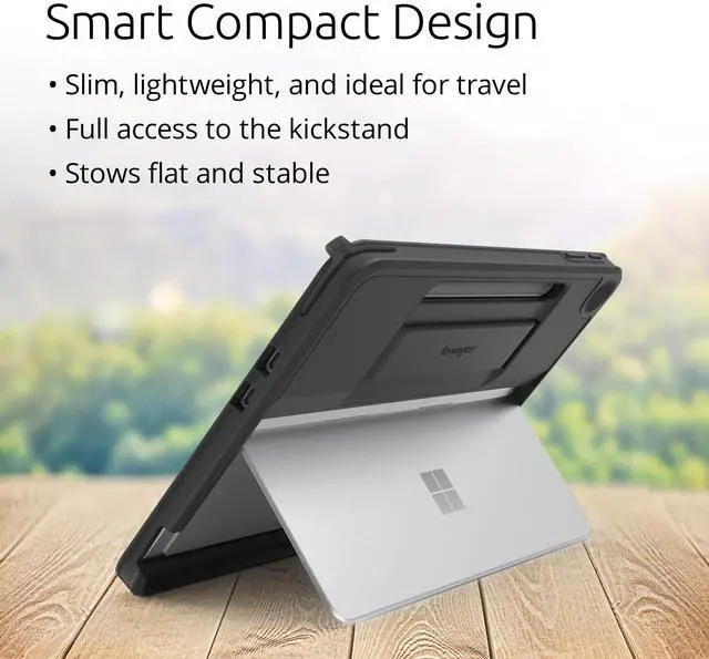 Alt view image 12 of 14 - Kensington BlackBelt Rugged Carrying Case for 12" Microsoft Surface Pro Tablet - Black - Drop Resistant, Anti-slip, Heat Resistant, Dust Resistant, Damage Resistant - Plastic Body - Textured K96543WW
