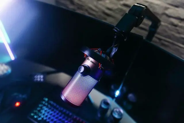 Alt view image 17 of 17 - CHERRY UM 9.0 PRO RGB Wired Microphone - Black, Copper - 8.20 ft - Stereo - 20 Hz to 20 kHz - Cardioid, Bi-directional, Omni-directional - Stand Mountable - USB 2.0