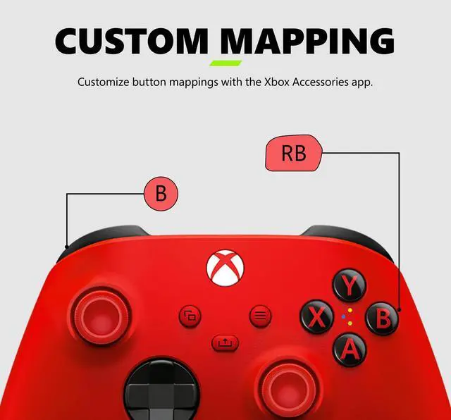 Alt view image 2 of 3 - Microsoft Xbox Series X/S Wireless Controller Pulse Red