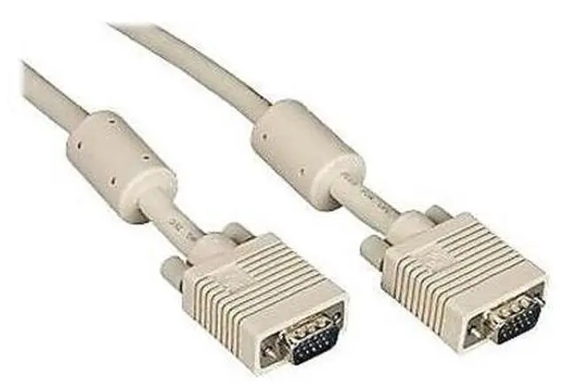 Alt view image 3 of 8 - VGA Video Cable with Ferrite Core Beige Male/Male 50-ft. 15.2-m