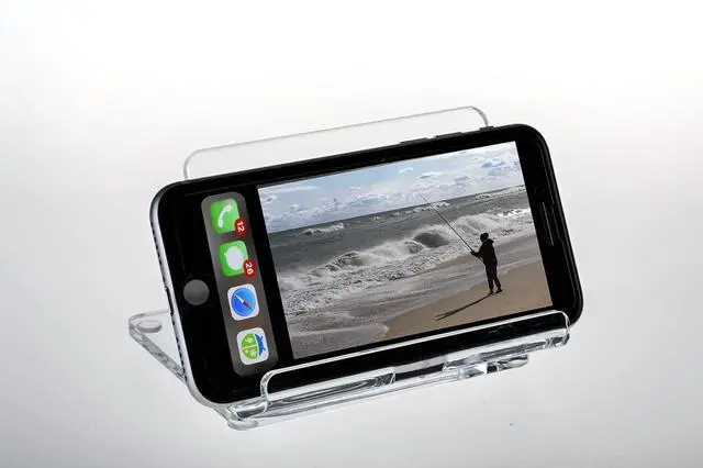 Alt view image 11 of 13 - Kantek Mobile Phone Stand - Portrait, Landscape - Acrylic - Clear - Adjustable Angle, Foldable, Non-skid Feet - 1 Each