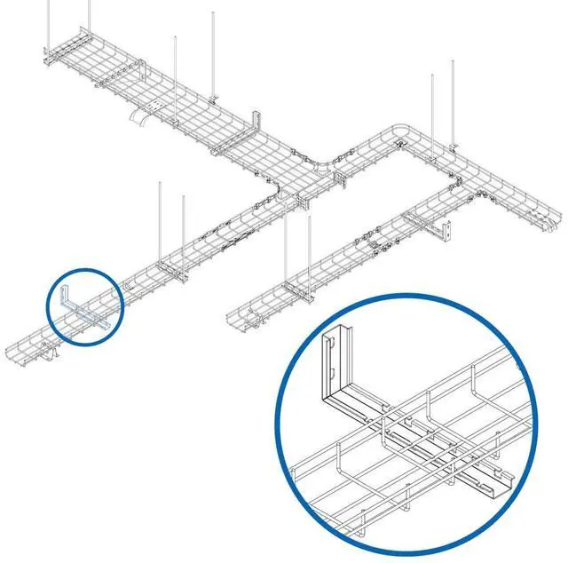 Alt view image 16 of 16 - TRIPP LITE SRWBWALLBRKT WALL L BRACKET FOR 150 MM AND 300 MM WIRE MESH CABLE TRAYS
