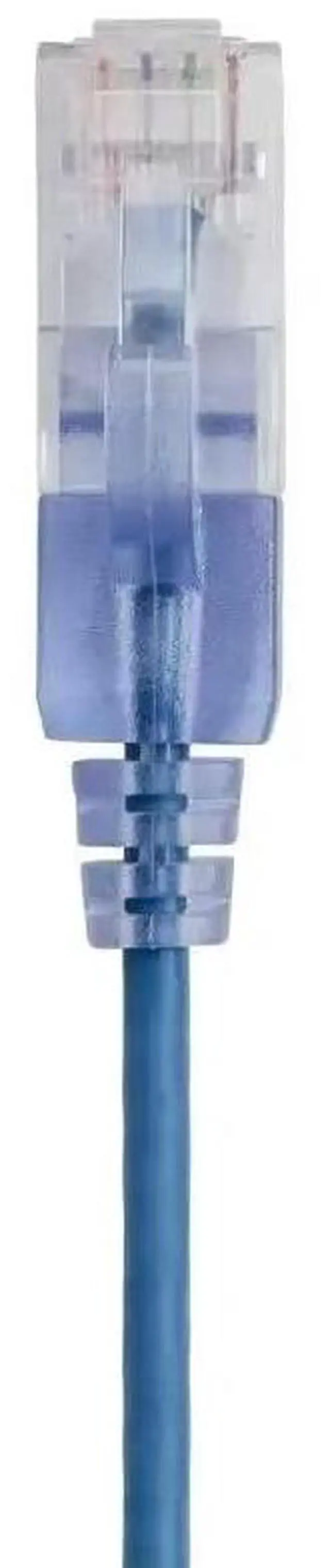Alt view image 6 of 8 - Monoprice Cat6A Patch Ethernet Cable - 10 Feet - Blue | UTP, 30AWG, 10G, Pure Bare Copper, Snagless RJ45, For Computer Networking Cable, LAN, Modem, Router - SlimRun Series