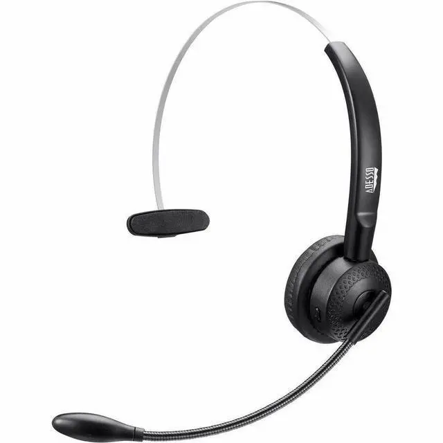 Alt view image 8 of 14 - Adesso Xtream P300 Headset - Mono - Mini-phone (3.5mm) - Wired/Wireless - Bluetooth - Over-the-head - Monaural - Supra-aural