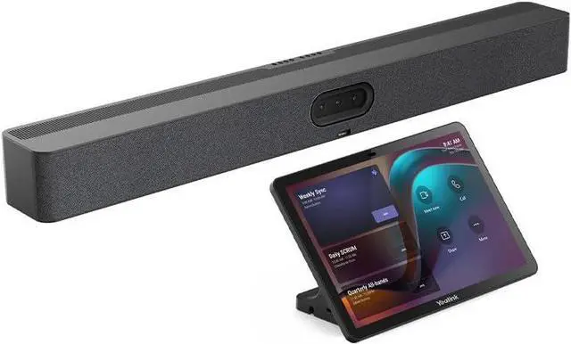 Alt view image 2 of 4 - Yealink A50-031 Video Conferencing Collaboration Bar for medium to large rooms; A50 all-in-one Collaboration bar with CTP25 touch console, Desktop stand and cables