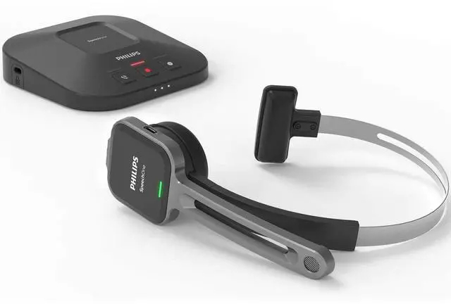 Alt view image 3 of 4 - Philips SpeechOne Wireless Dictation Headset with Docking Station, Status Light and Remote Control