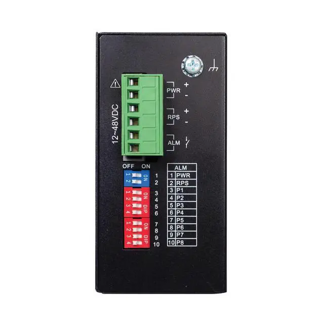 Alt view image 10 of 13 - Tripp Lite 8-Port Unmanaged Industrial Ethernet Switch - 10/100 Mbps, Ruggedized, -40° to 75°C, EIP QoS, DIN Mount - 8 Ports - Fast Ethernet - 10/100Base-T - TAA Compliant - 2 Layer Su