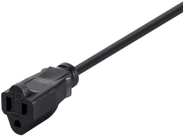Alt view image 14 of 16 - Monoprice 3-Prong  Extension Cord - 6 Feet - Black | NEMA 5-15P to NEMA 5-15R, 16AWG, 13A